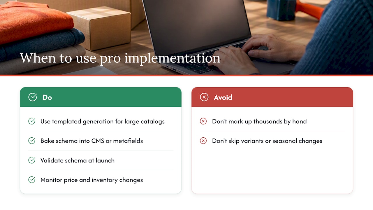 When professional implementation makes sense — overview diagram