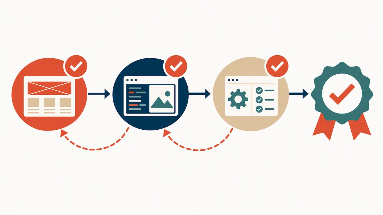 Website project milestone approval flow