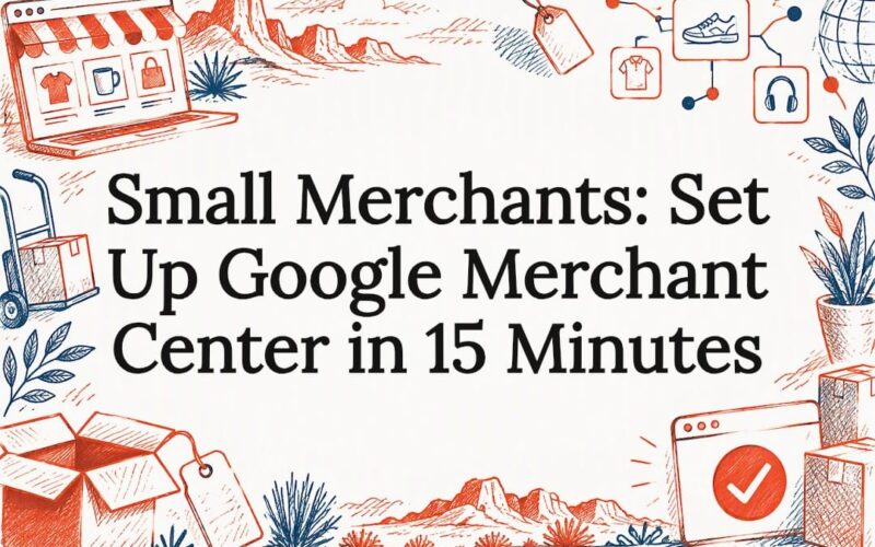 Merchant Center setup title card illustration