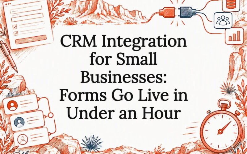 Sketch framing a CRM integration headline