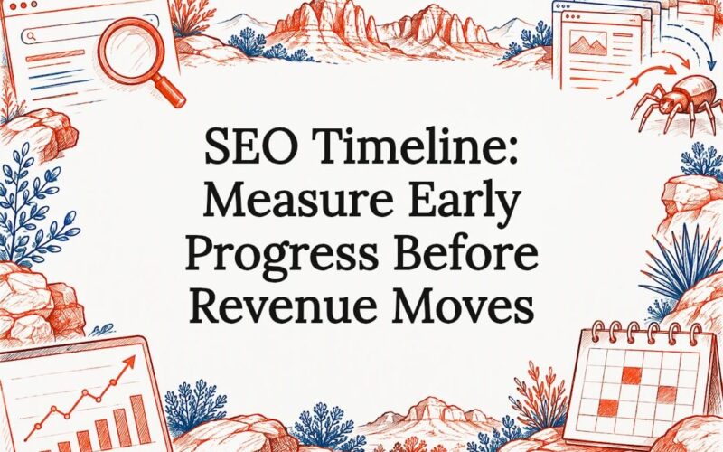 SEO timeline title card illustration