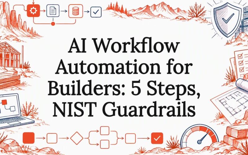 AI workflow guardrails sketched around a title