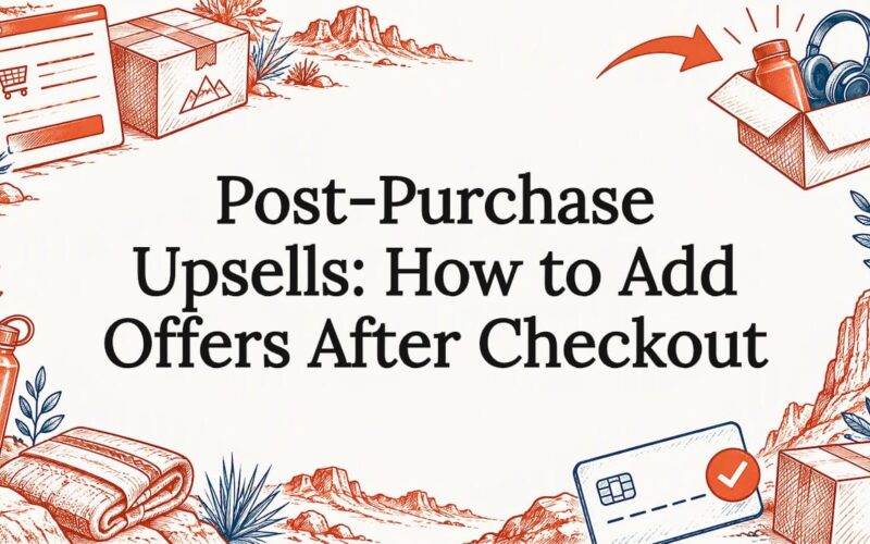 Sketch-style post-purchase upsell title card