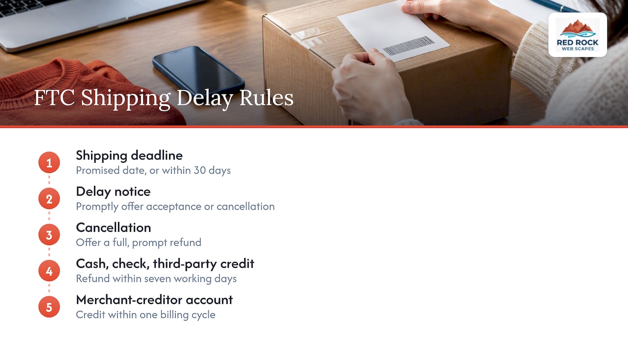 FTC shipping delay and refund timeline