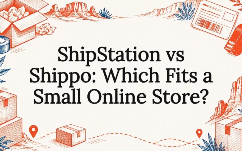 Shipping-themed illustrated article title card
