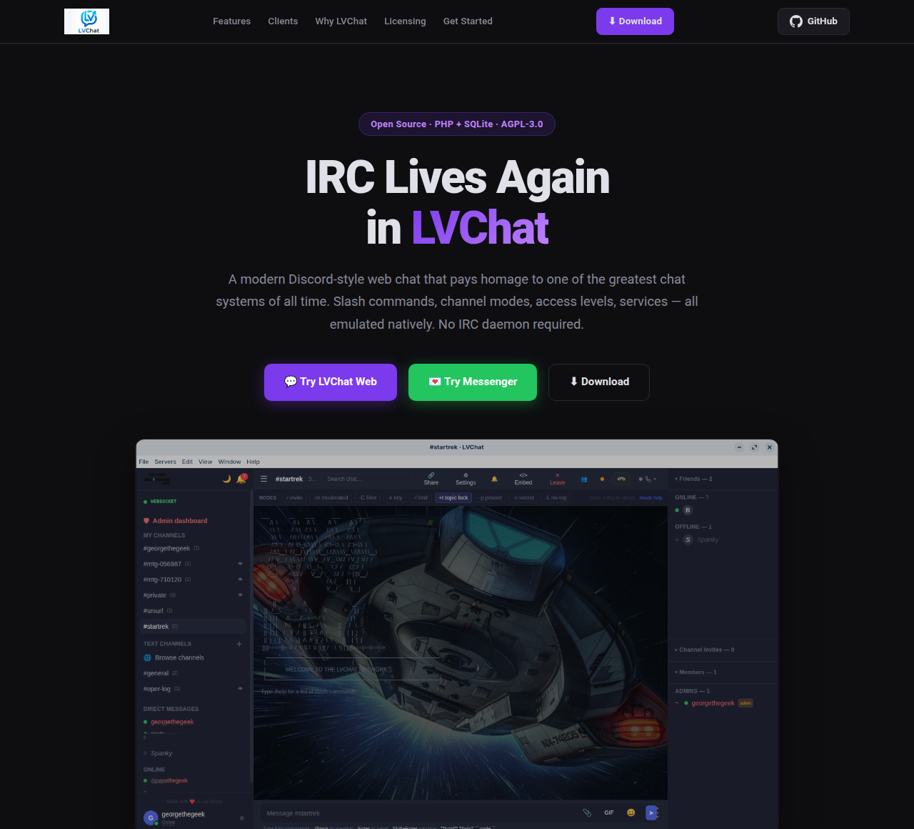 LVChat chat interface